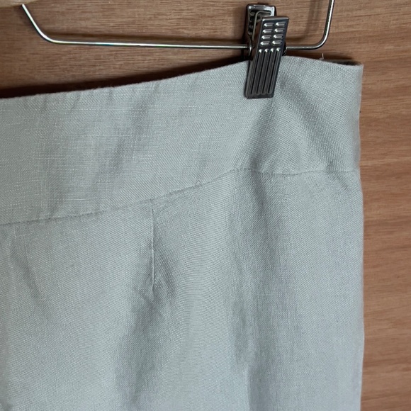 Eileen Fisher 100% linen wide leg pants size 12 gray casual minimalist lagenlook - Picture 6 of 7